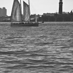 Schooner passing Hoboken  © Bob Pliskin 2013